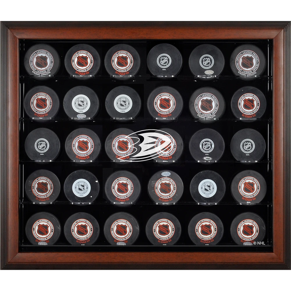 Anaheim Ducks 30-Puck Brown Display Case