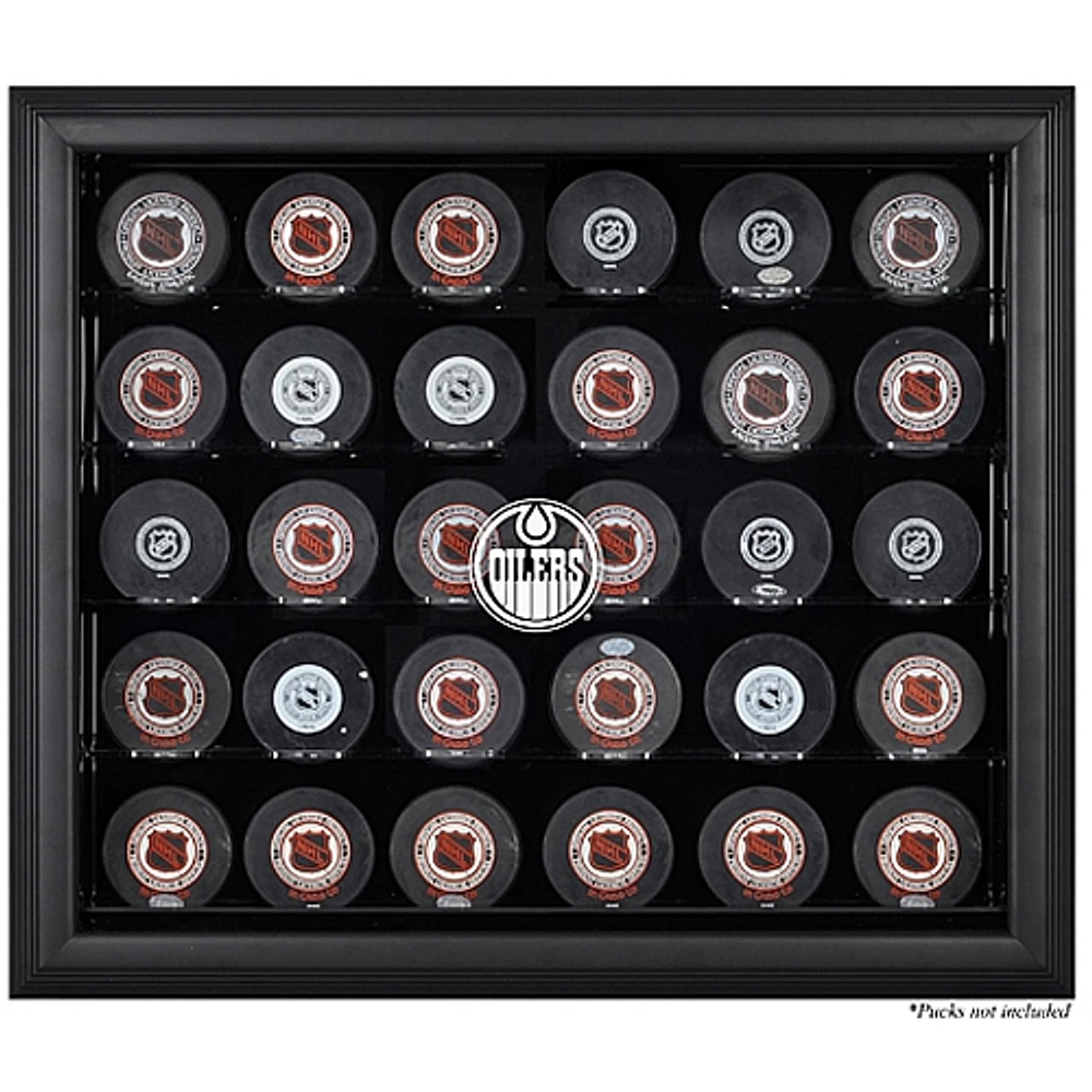 Edmonton Oilers 30-Puck Black Display Case