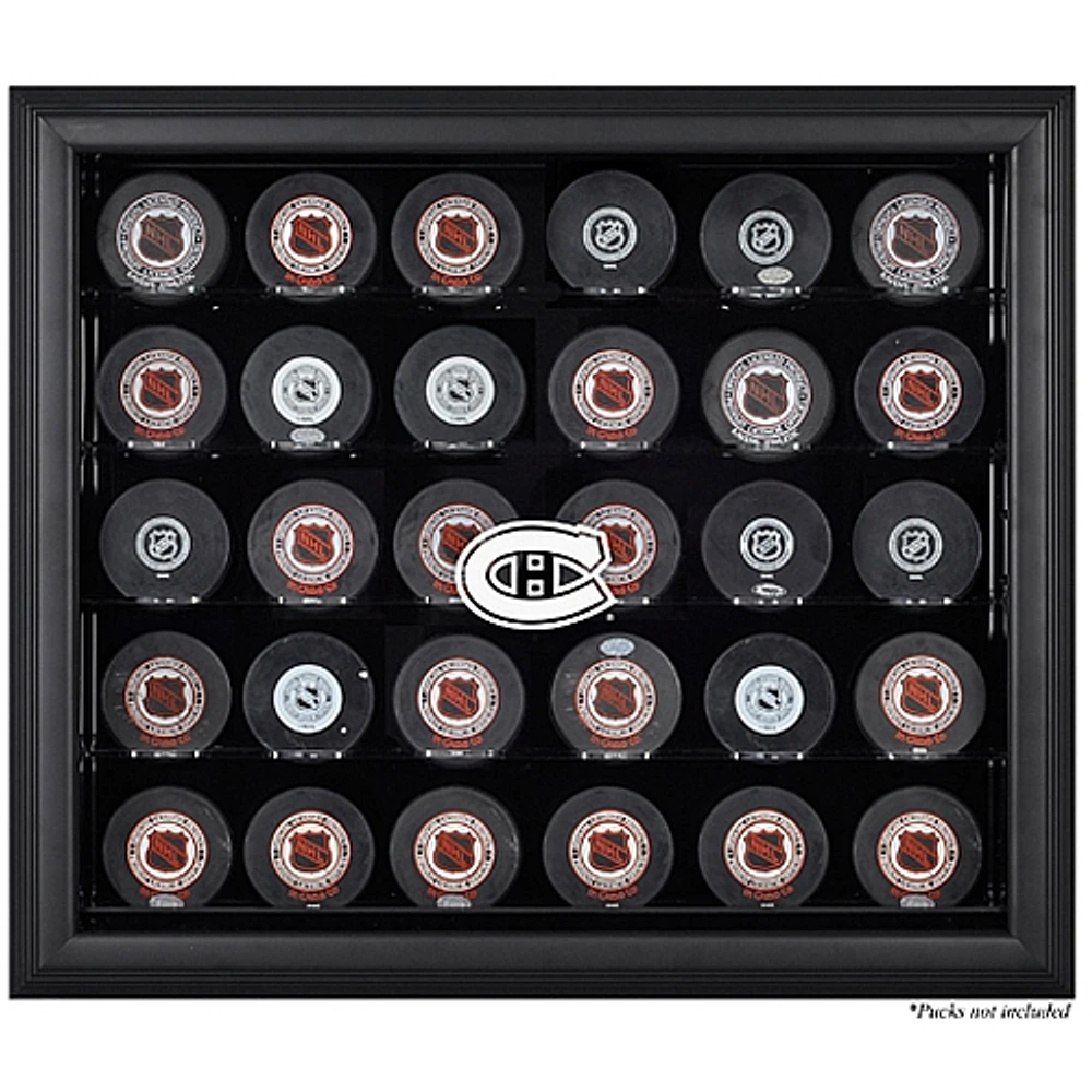 Montreal Canadiens 30-Puck Black Display Case