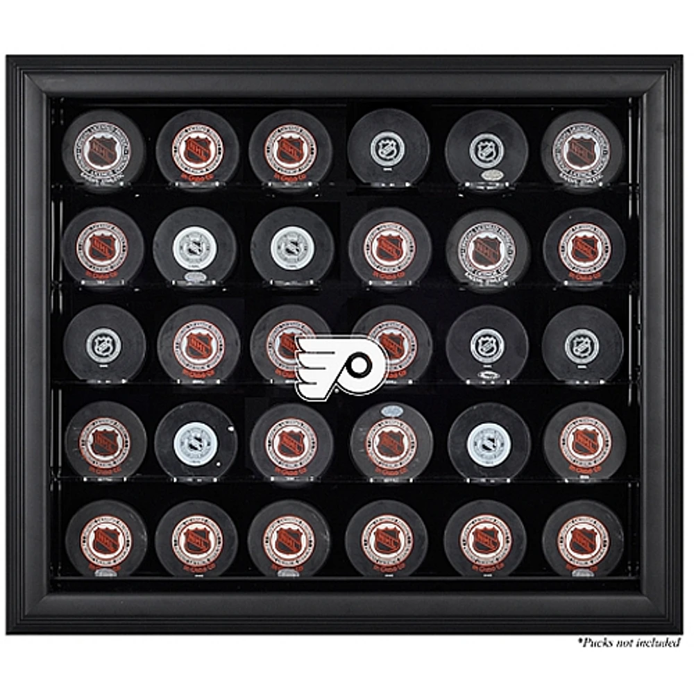 Philadelphia Flyers 30-Puck Black Display Case
