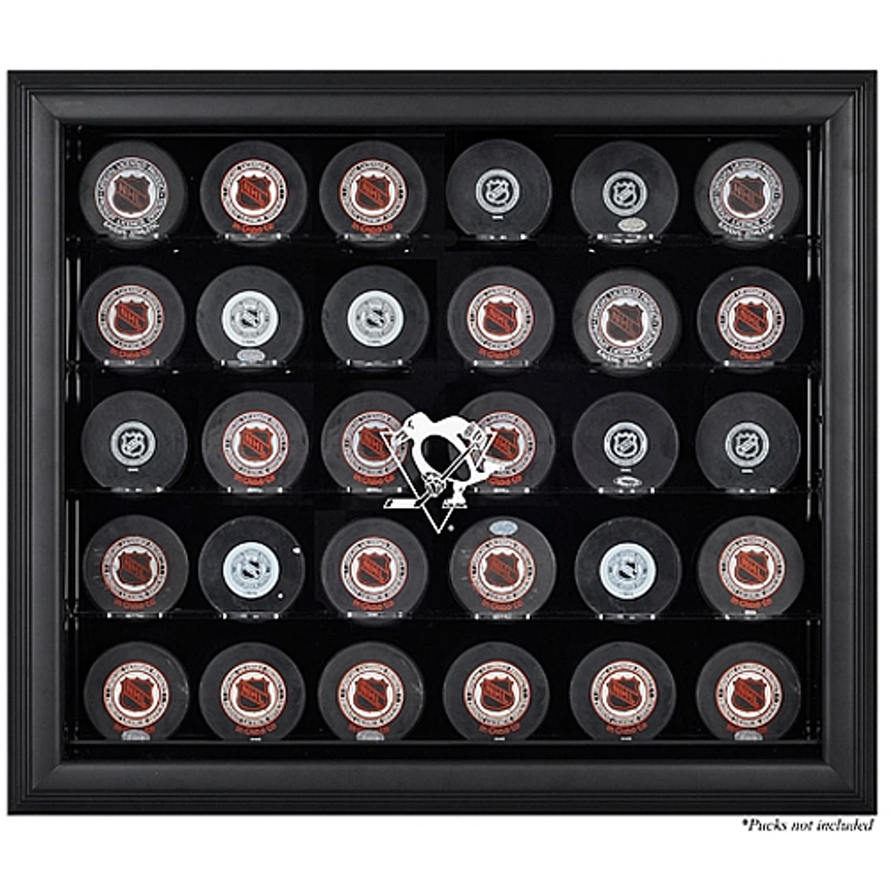 Pittsburgh Penguins 30-Puck Black Display Case
