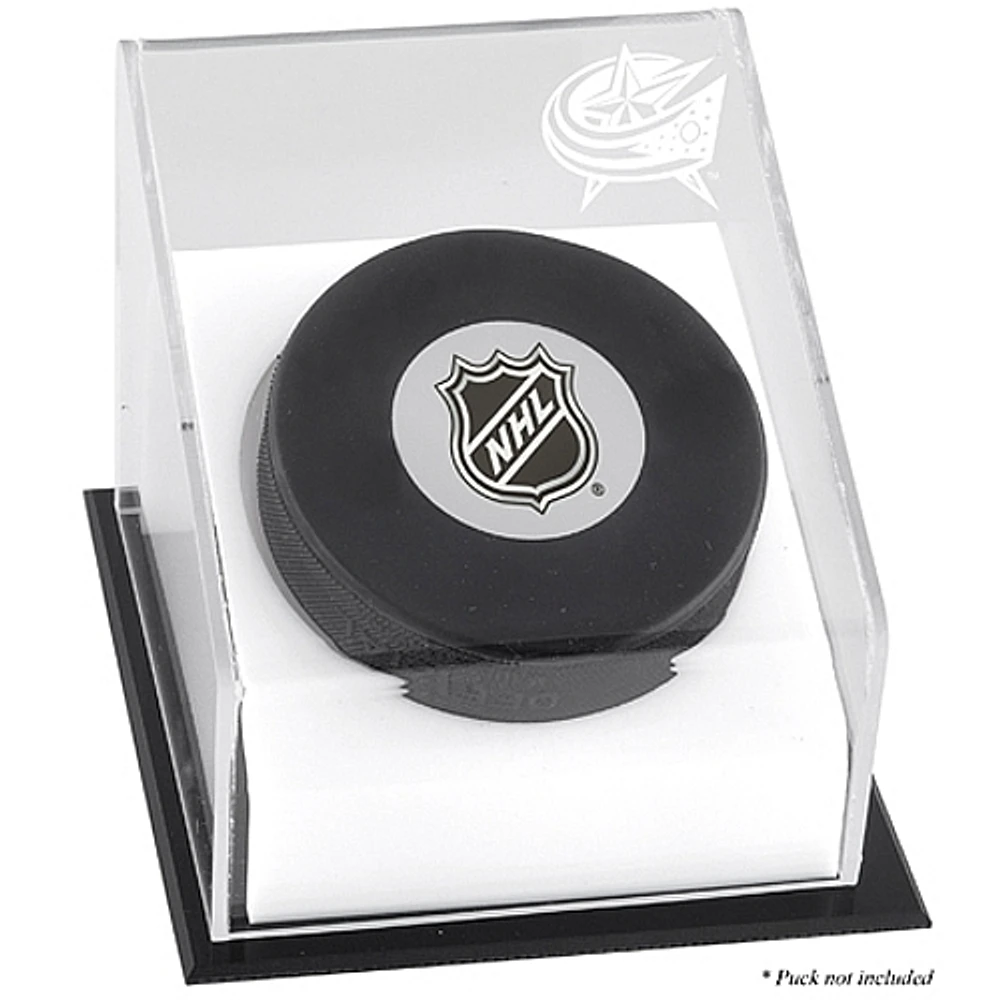 Columbus Blue Jackets Puck Deluxe Logo Display Case