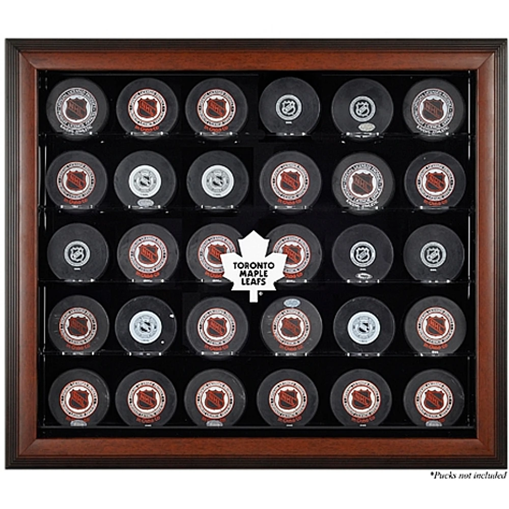 Toronto Maple Leafs (1970-2016) 30-Puck Brown Display Case