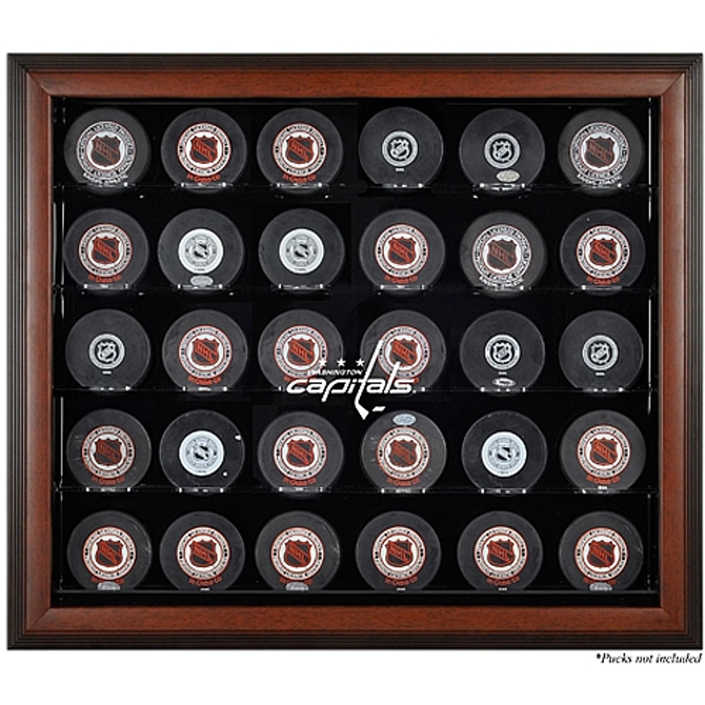 Washington Capitals 30-Puck Brown Display Case