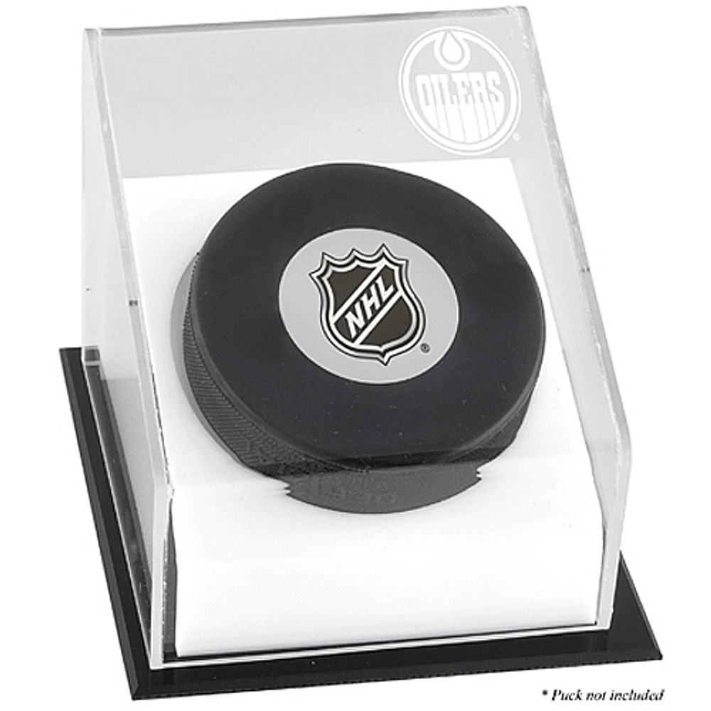 Edmonton Oilers Puck Deluxe Logo Display Case
