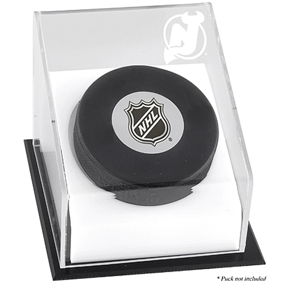 New Jersey Devils Puck Deluxe Logo Display Case