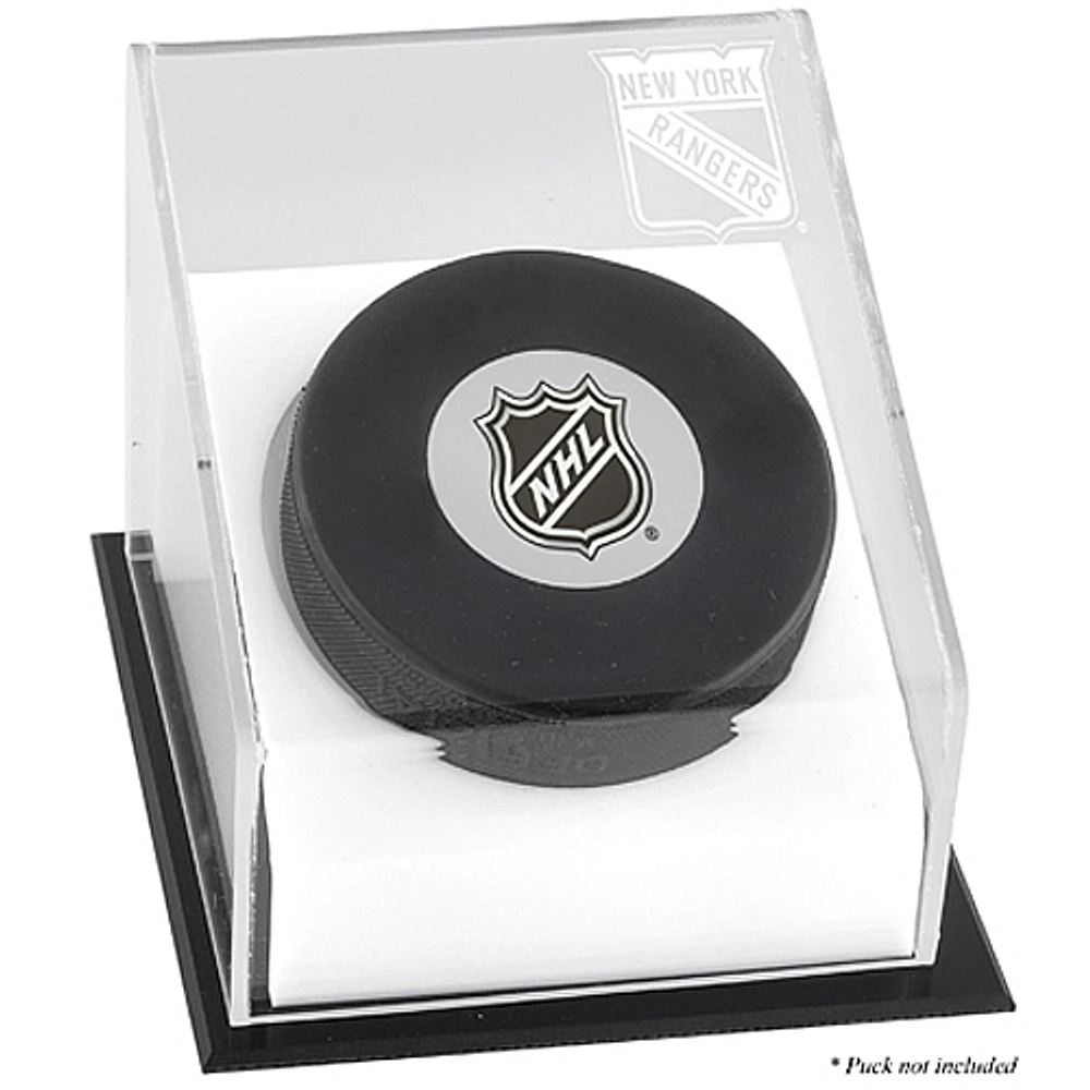 New York Rangers Puck Deluxe Logo Display Case