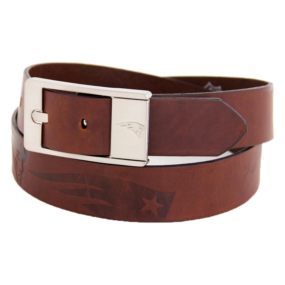 New England Patriots Brandish Leather Belt