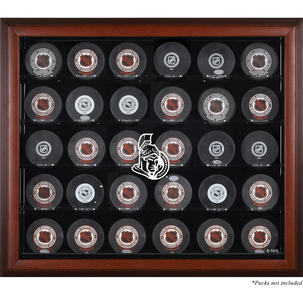Ottawa Senators 30-Puck Mahogany Display Case