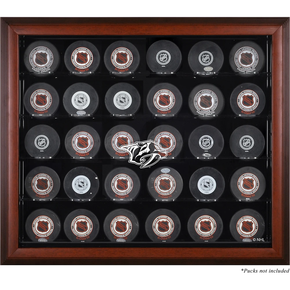 Nashville Predators 30-Puck Mahogany Display Case