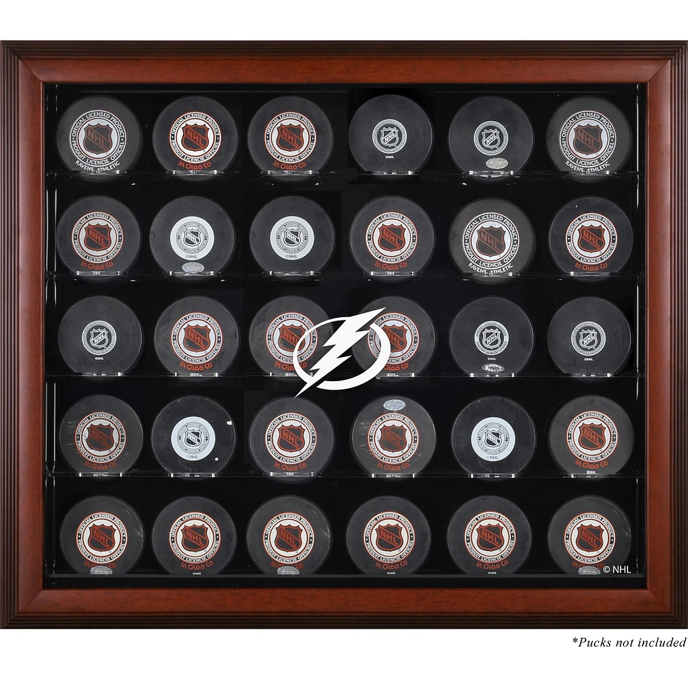 Tampa Bay Lightning 30-Puck Mahogany Display Case