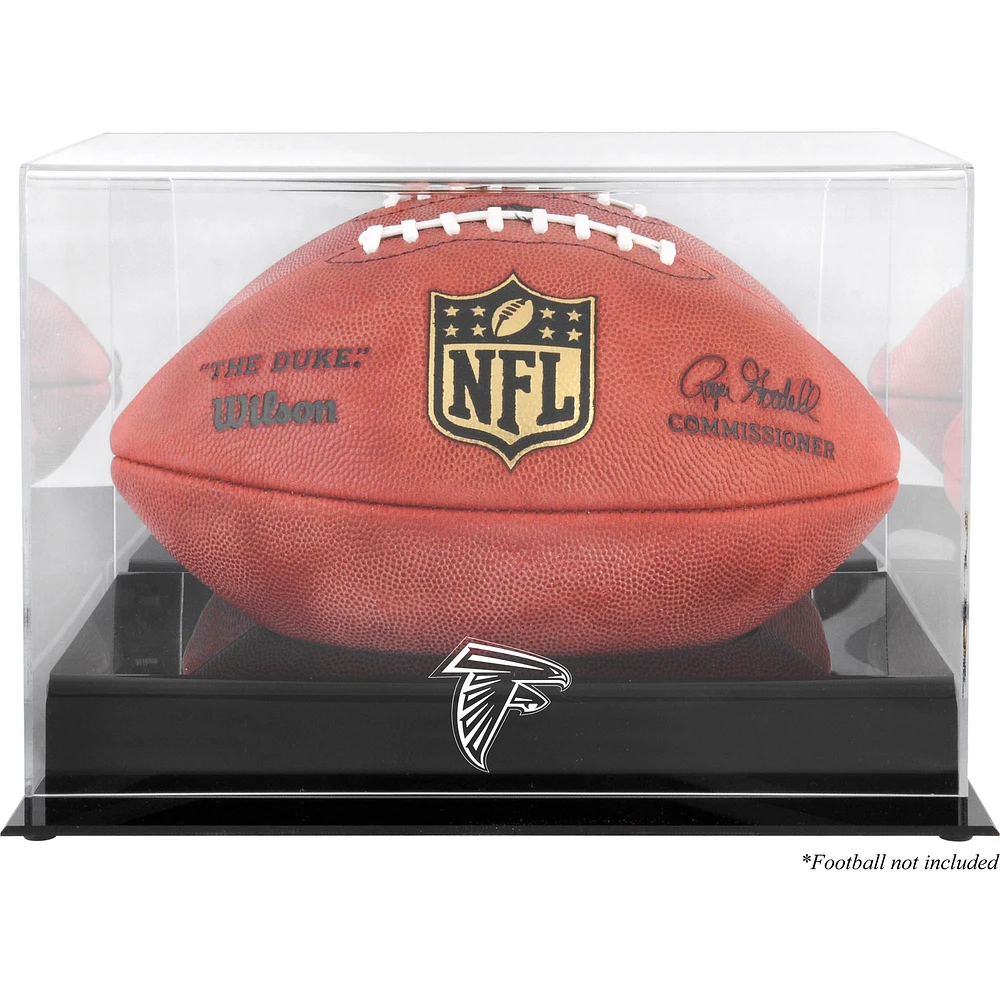 Atlanta Falcons Black Base Football Logo Display Case with Mirror Back