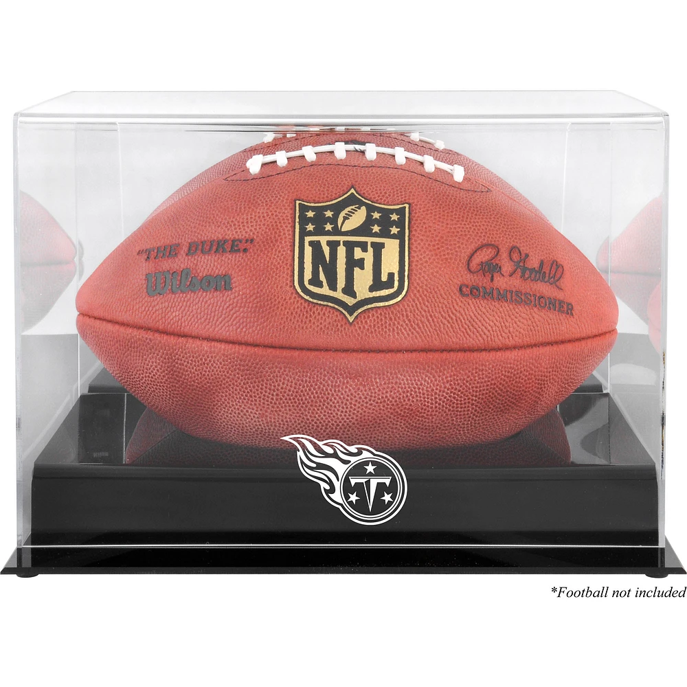 Tennessee Titans Black Base Football Logo Display Case with Mirror Back