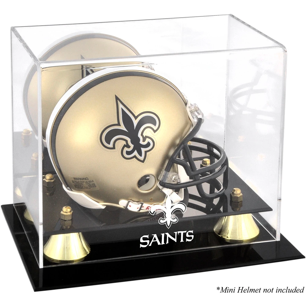 New Orleans Saints Golden Classic Mini Helmet Display Case