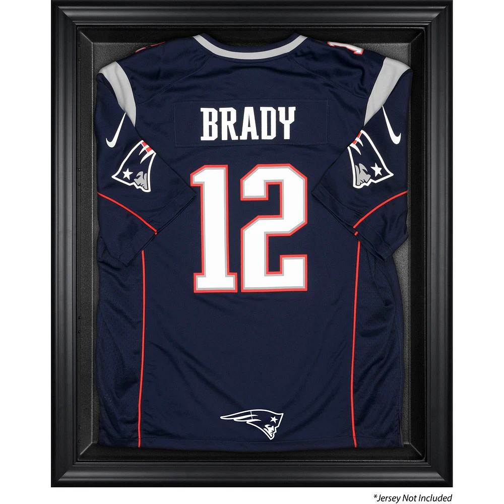 New England Patriots Black Framed Jersey Logo Display Case