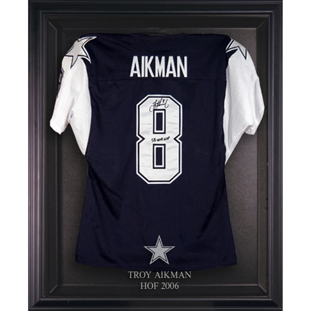 Troy Aikman Dallas Cowboys Black Framed Hall of Fame Jersey Display Case