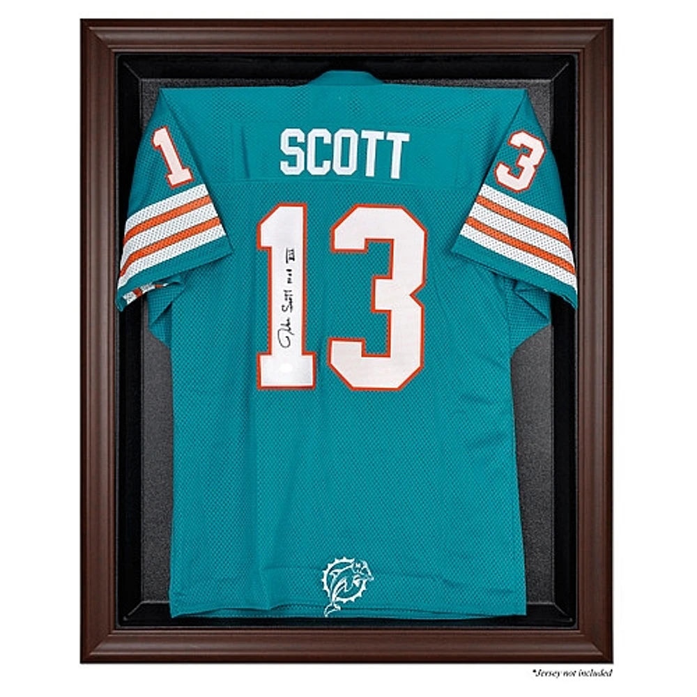 Miami Dolphins Brown Framed Logo Jersey Display Case