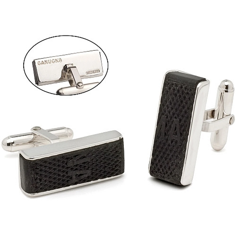 Tokens & Icons Vancouver Canucks Game-Used Puck Edge Cuff Links