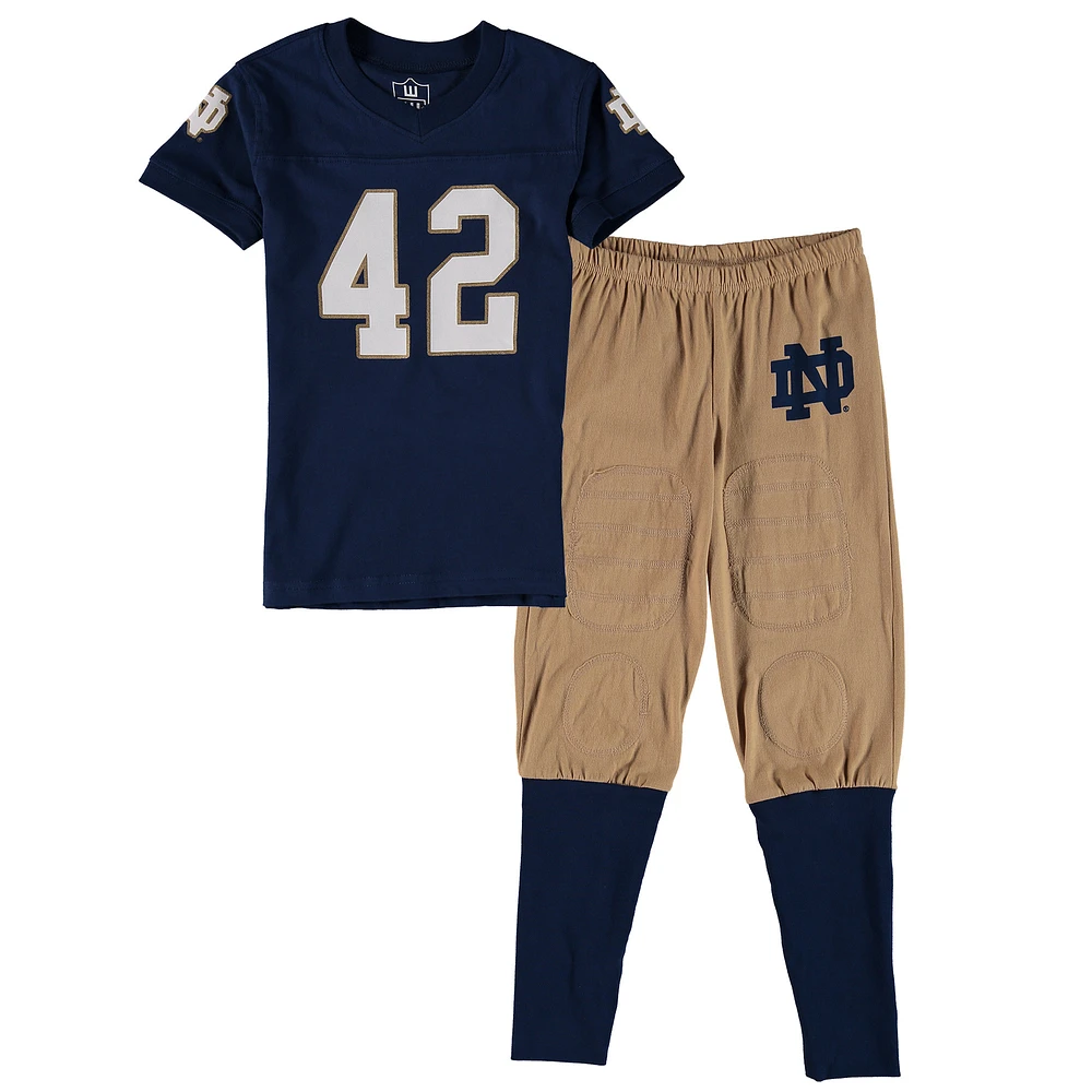 Notre Dame Fighting Irish Preschool Pajama Set - Navy Blue