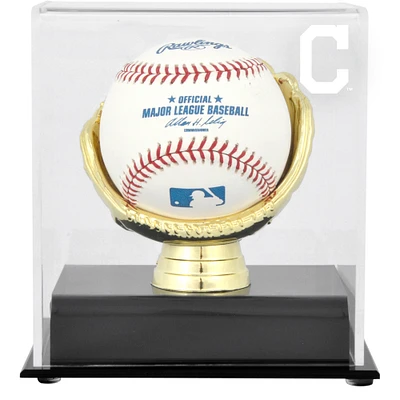 Cleveland Indians Gold Glove Single Baseball Logo Display Case