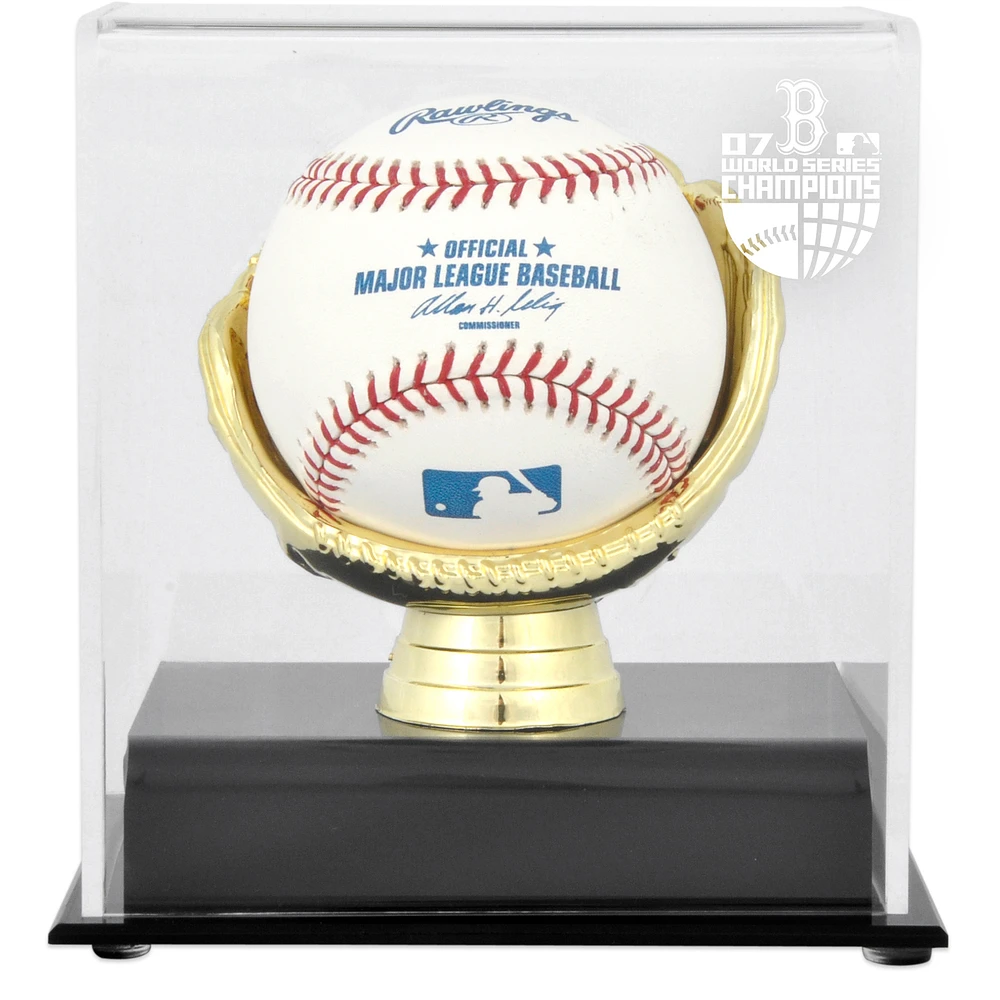 Boston Red Sox 2007 World Series Champs Gold Glove Single Baseball Logo Display Case