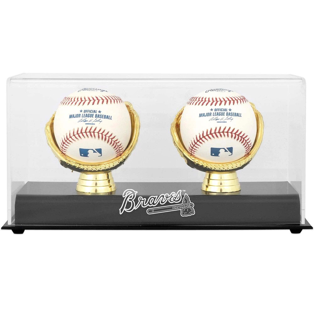 Atlanta Braves Gold Glove Double Baseball Logo Display Case