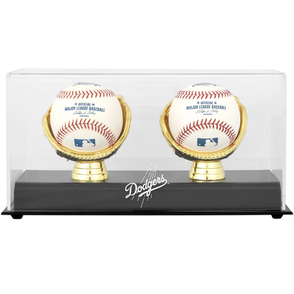 Los Angeles Dodgers Gold Glove Double Baseball Logo Display Case
