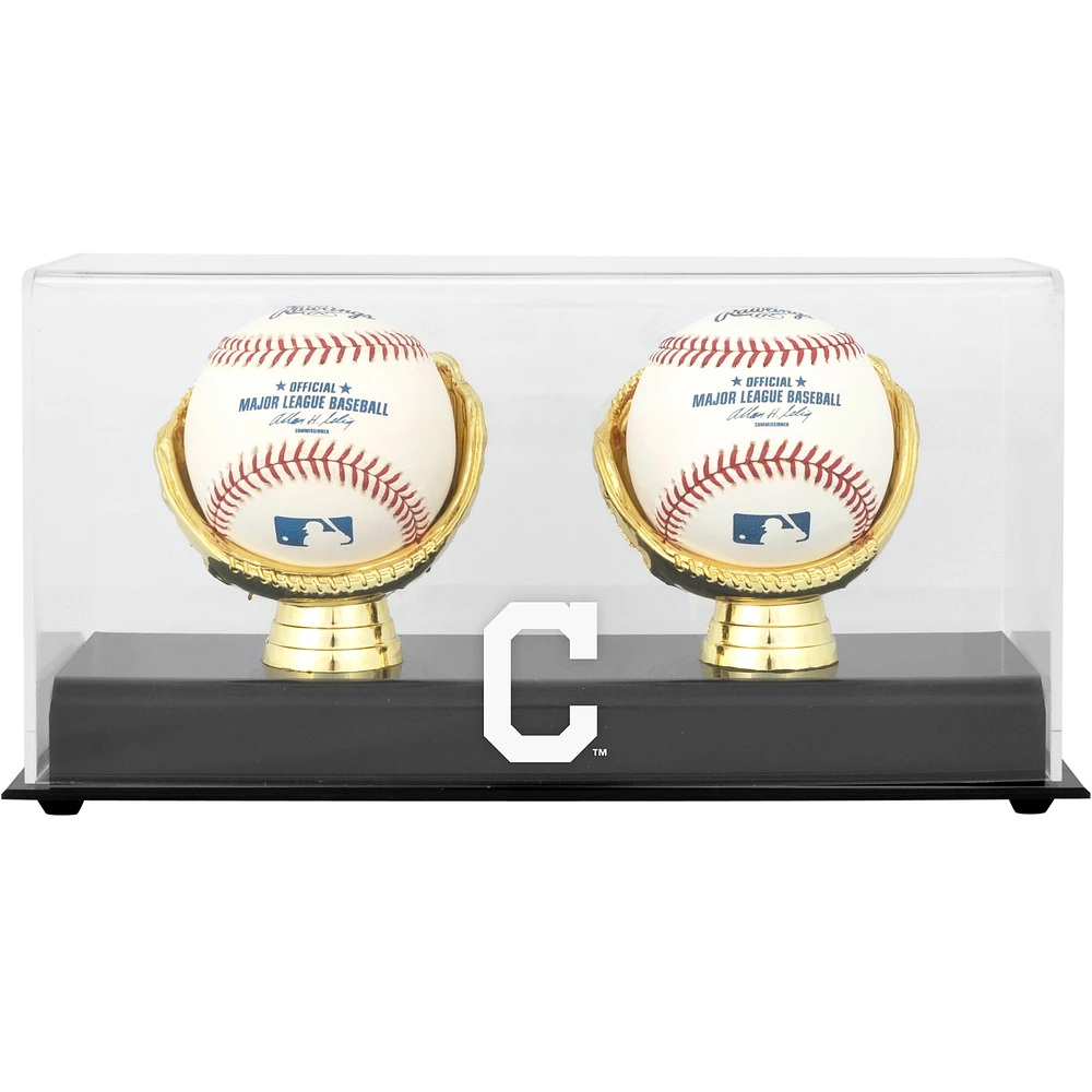 Cleveland Indians Gold Glove Double Baseball Logo Display Case