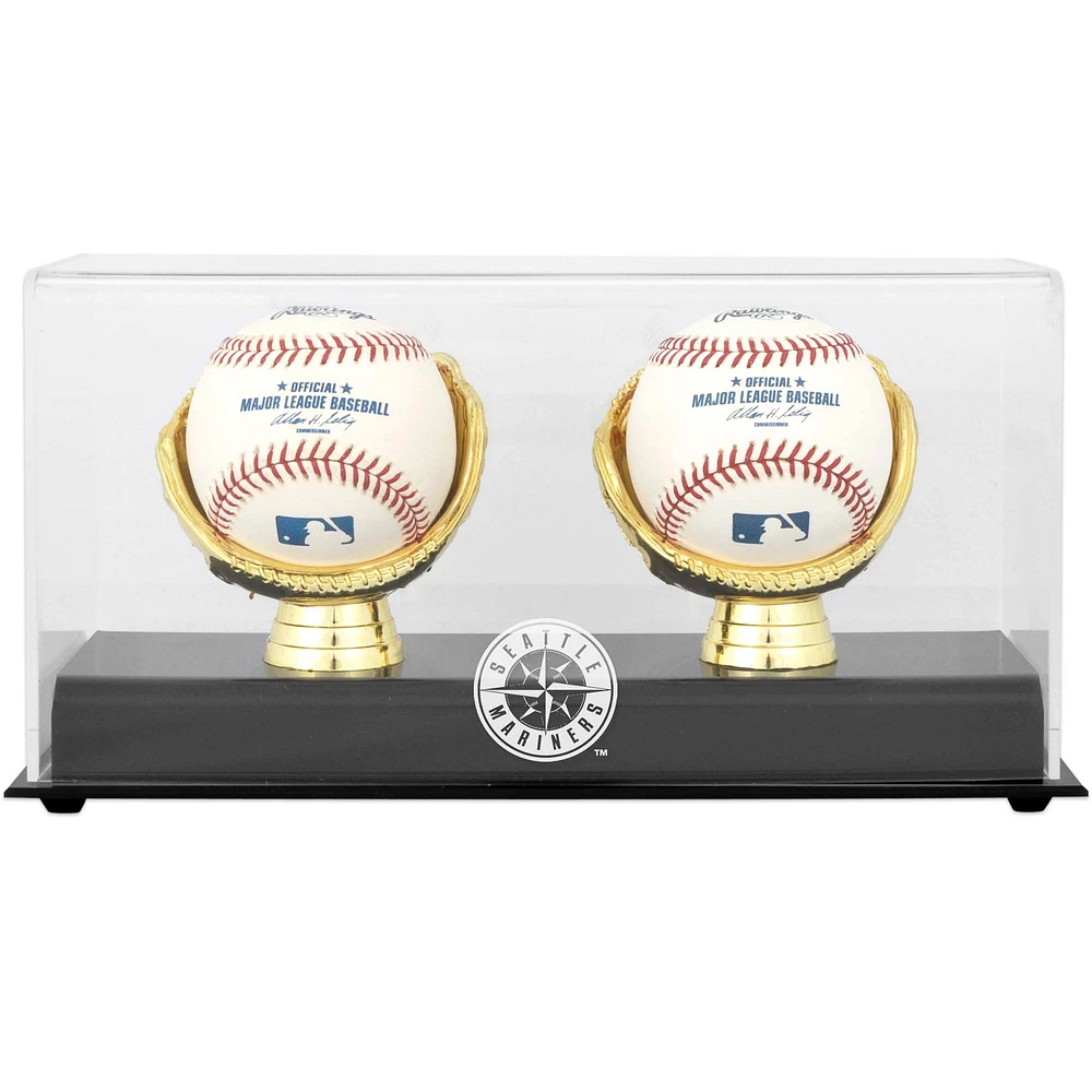 Seattle Mariners Gold Glove Double Baseball Logo Display Case