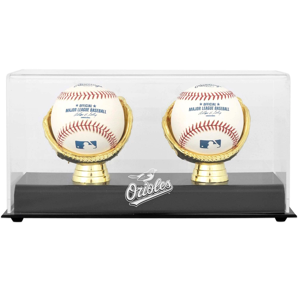 Baltimore Orioles Gold Glove Double Baseball Logo Display Case