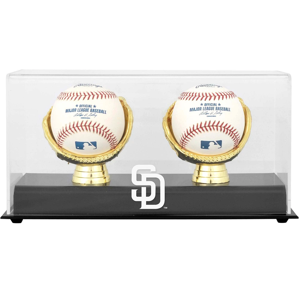 San Diego Padres Gold Glove Double Baseball Logo Display Case