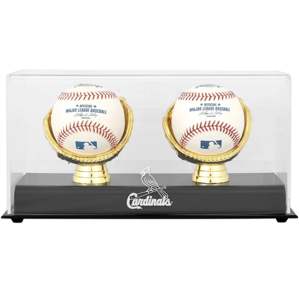 St. Louis Cardinals Gold Glove Double Baseball Logo Display Case