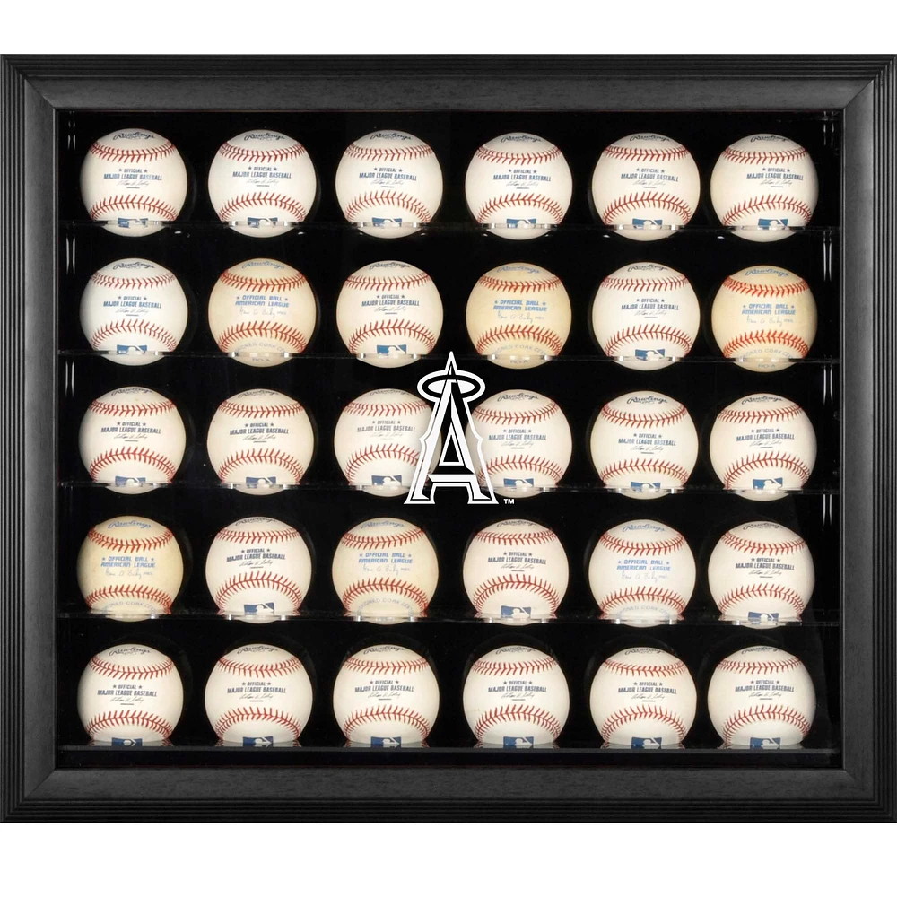Los Angeles Angels Logo Framed 30-Ball Display Case
