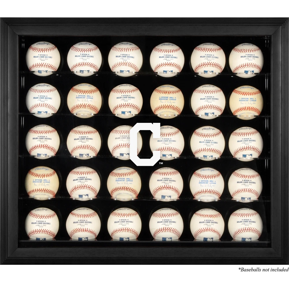 Cleveland Indians Logo Framed 30-Ball Display Case