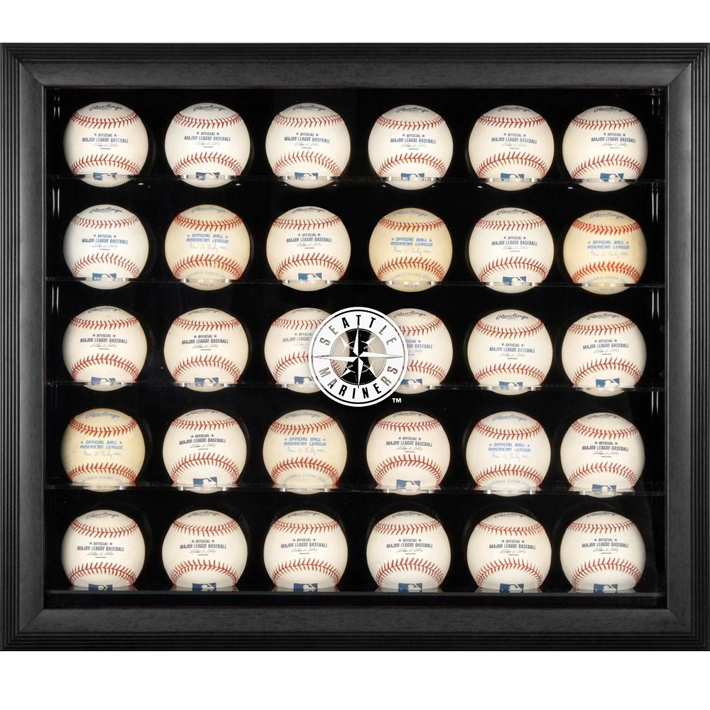 Seattle Mariners Logo Framed 30-Ball Display Case
