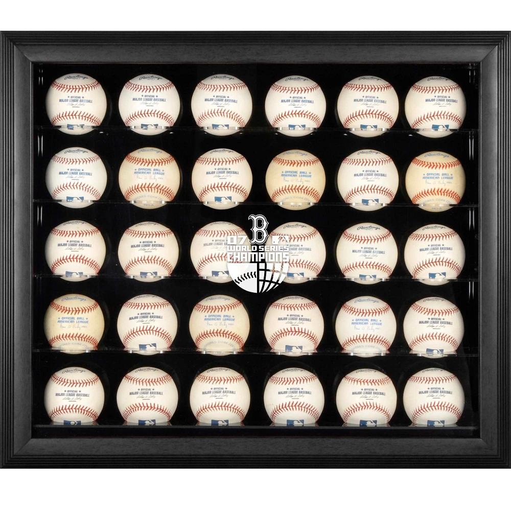 Boston Red Sox Logo Framed 30-Ball Display Case