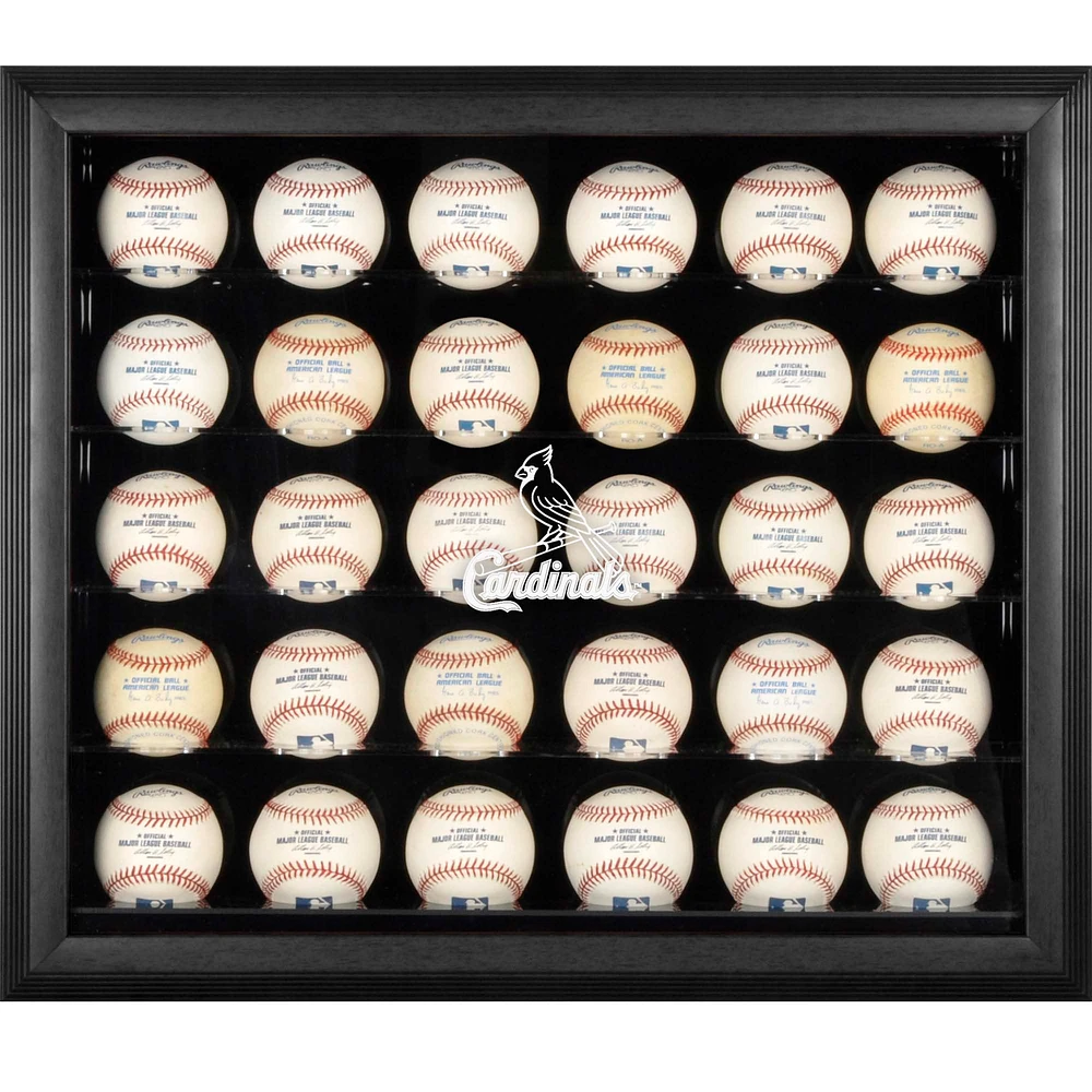 St. Louis Cardinals Logo Framed 30-Ball Display Case