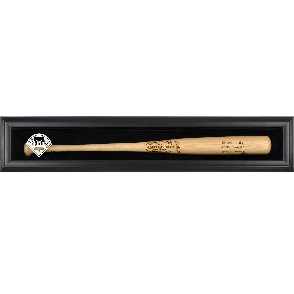 Philadelphia Phillies Logo Framed Wall-Mounted Single Bat Display Case