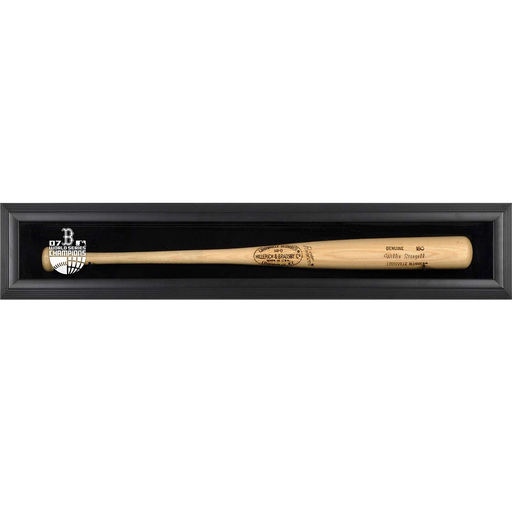 Boston Red Sox 2007 World Series Champs Logo Black Framed Wall-Mounted Single Bat Display Case