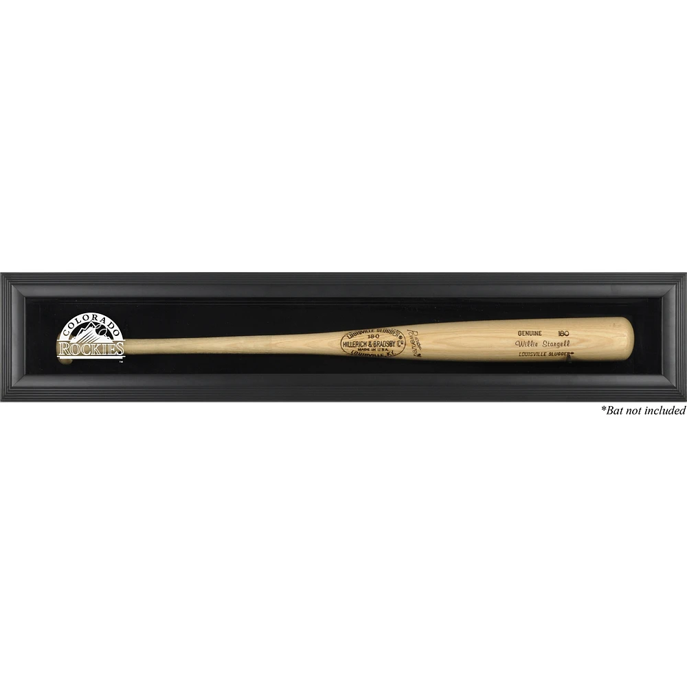 Colorado Rockies Logo Framed Wall-Mounted Single Bat Display Case