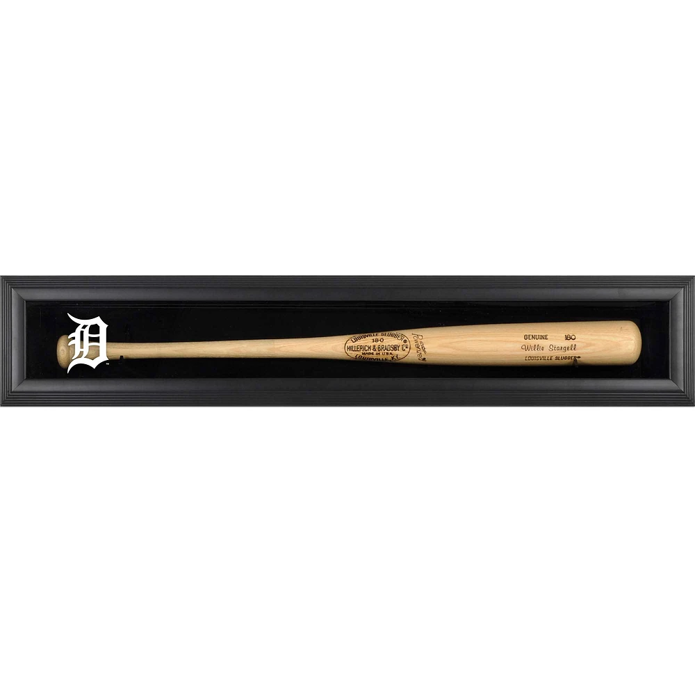 Detroit Tigers Logo Black Framed Wall-Mounted Single Bat Display Case