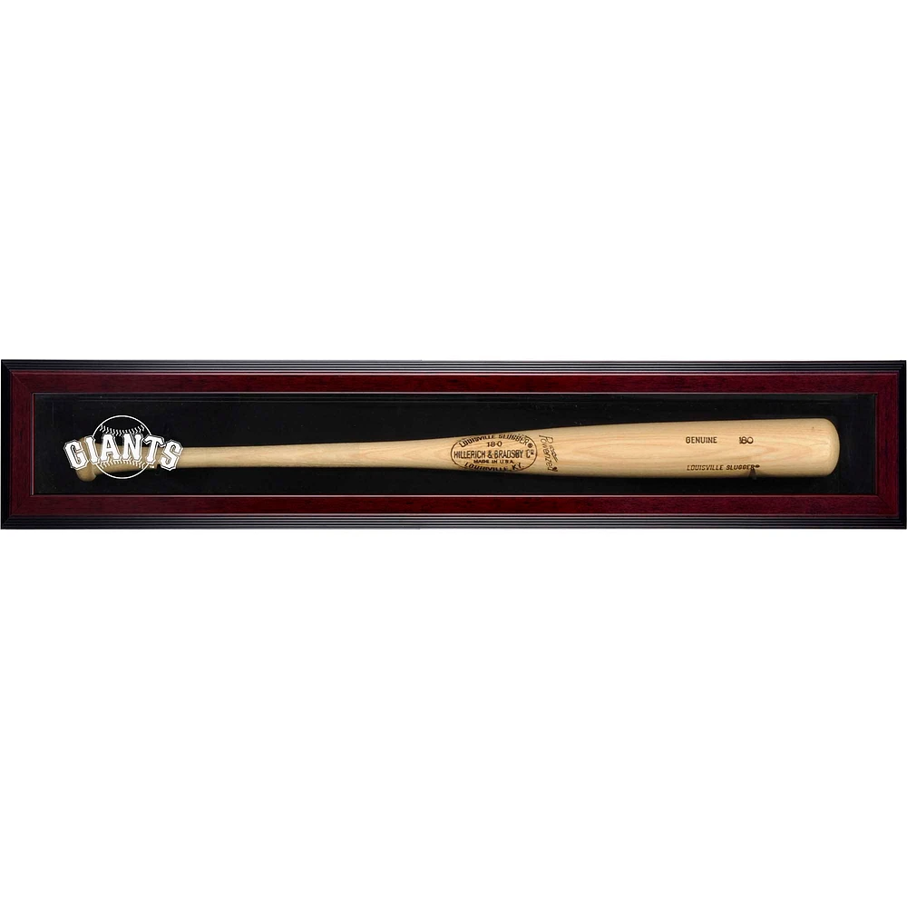 San Francisco Giants Logo Mahogany Framed Wall-Mounted Single Bat Display Case