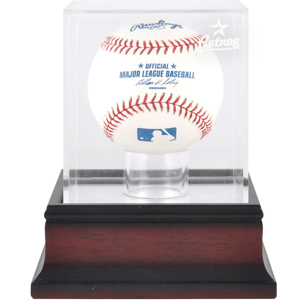 Houston Astros Mahogany Baseball Logo Display Case