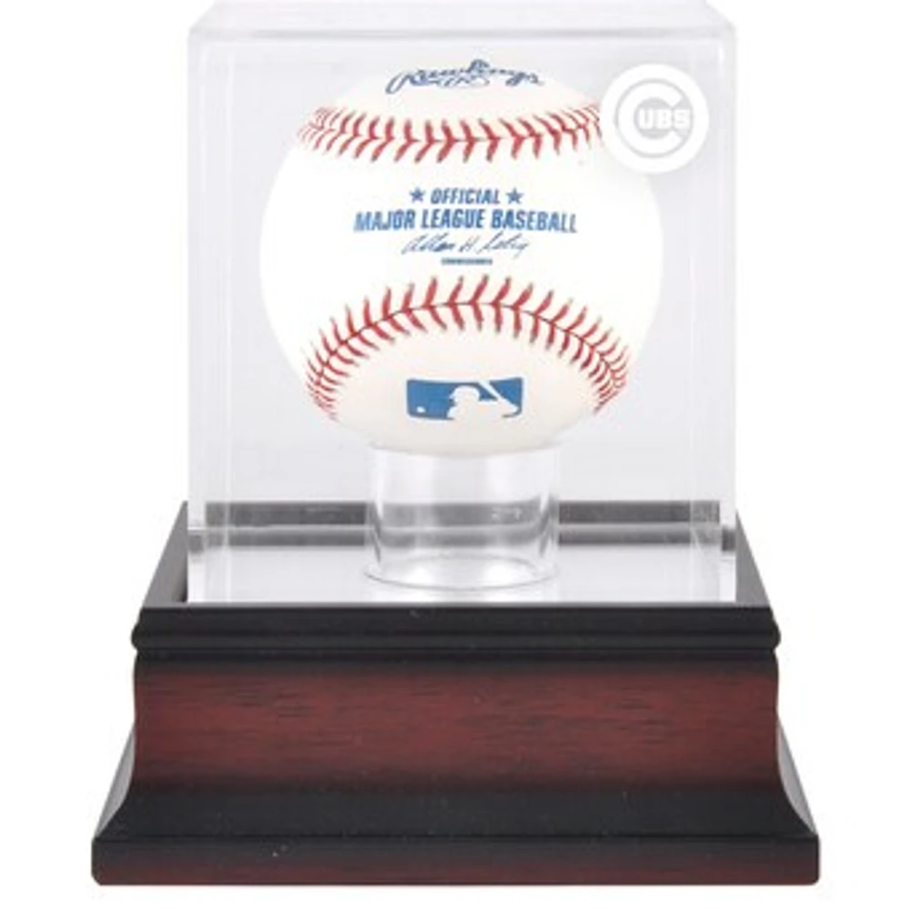 Chicago Cubs Mahogany Baseball Logo Display Case