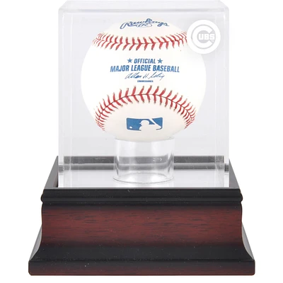 Chicago Cubs Mahogany Baseball Logo Display Case