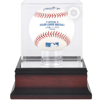 Seattle Mariners Mahogany Baseball Logo Display Case