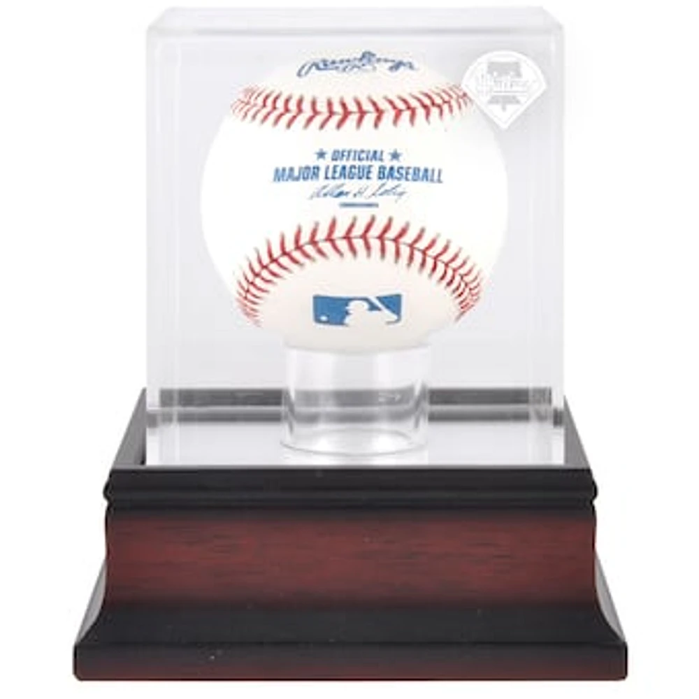 Philadelphia Phillies Mahogany Baseball Logo Display Case