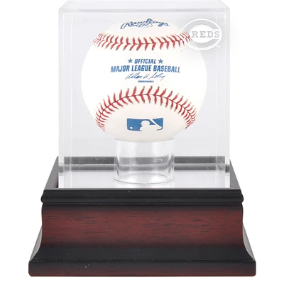 Cincinnati Reds Mahogany Baseball Logo Display Case