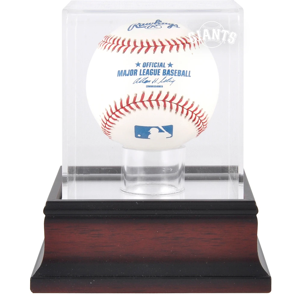 San Francisco Giants Mahogany Baseball Logo Display Case