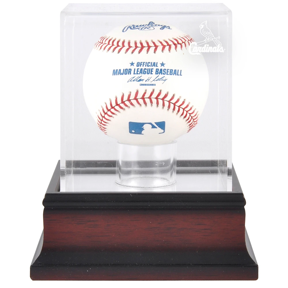 St. Louis Cardinals Mahogany Baseball Logo Display Case